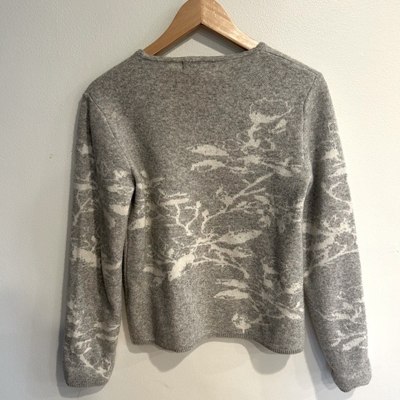 BIANCO & BLU Italy merino wool basic light grey sweater sz S Anthropologie - Picture 6 of 6